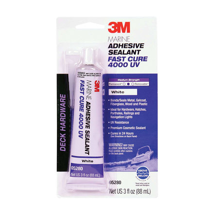 3M 3M 05280 Marine Adhesive/Sealant Fast Cure 4000 UV, White / 3 oz. 7000121531